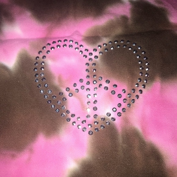 Undee Bandz Pink & Brown Heart Drawstring Bag - Picture 2 of 8